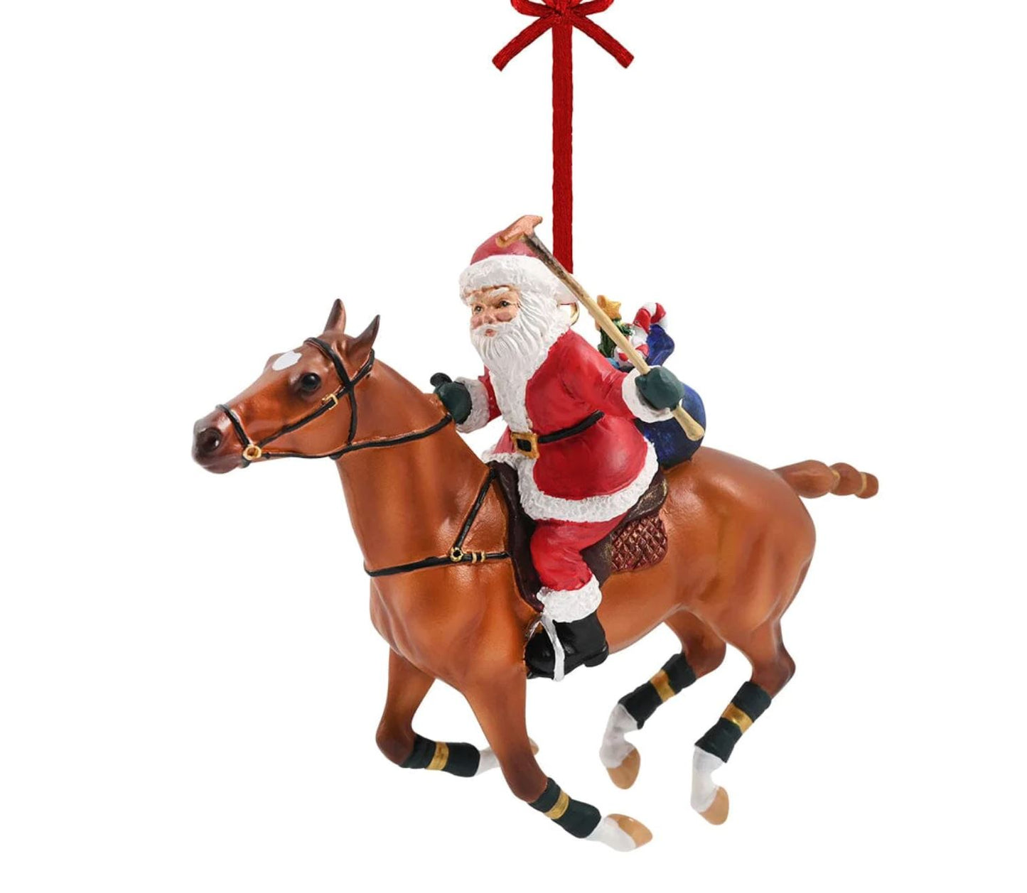 Breyer Polo Playing Santa | Santa Ornament