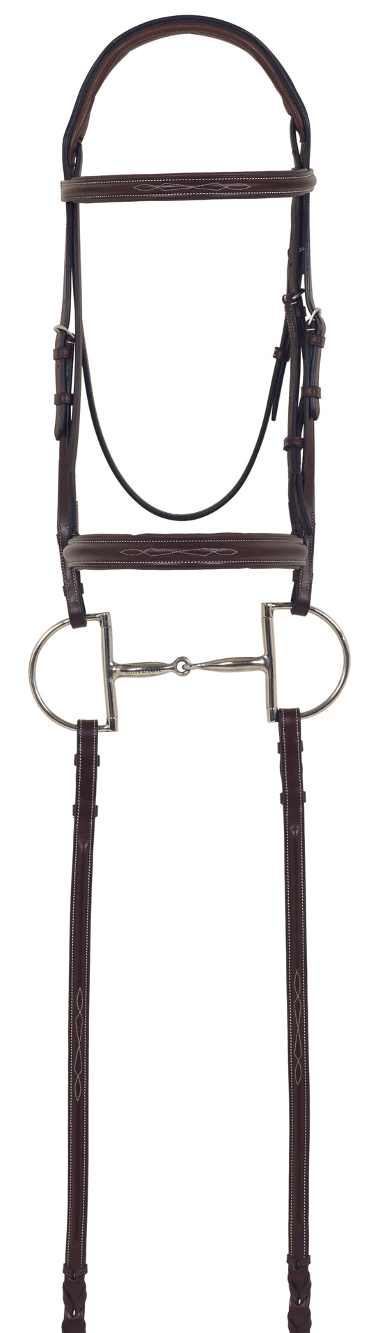 Camelot Gold RCS Fancy Raised Padded Bridle with Reins