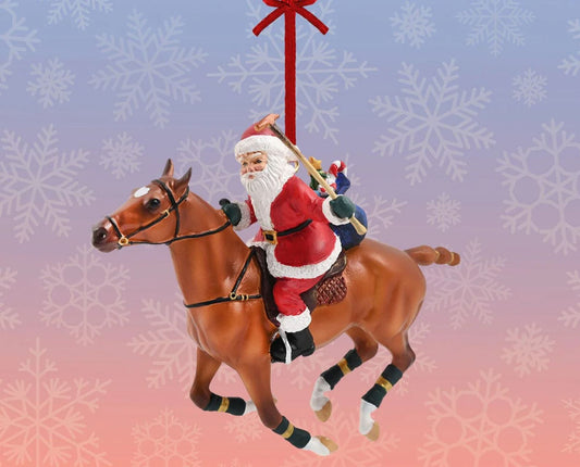 Breyer Polo Playing Santa | Santa Ornament