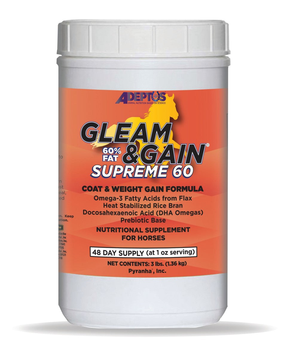 Adeptus Gleam & Gain Supreme 60 Nutritional Supplement for Horses