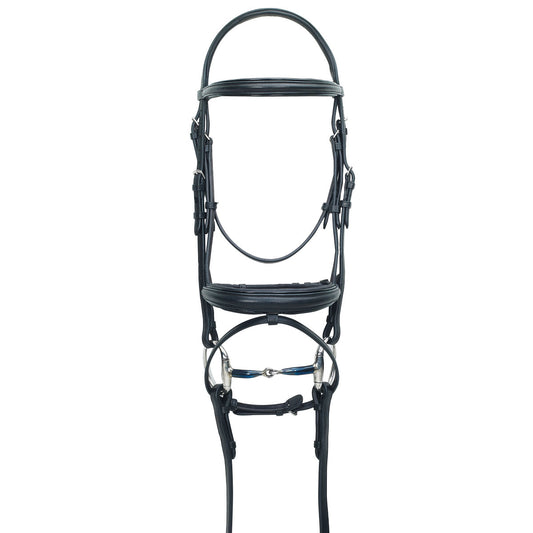 Ovation ATS Traditional Caveson Dressage Bridle with Flash